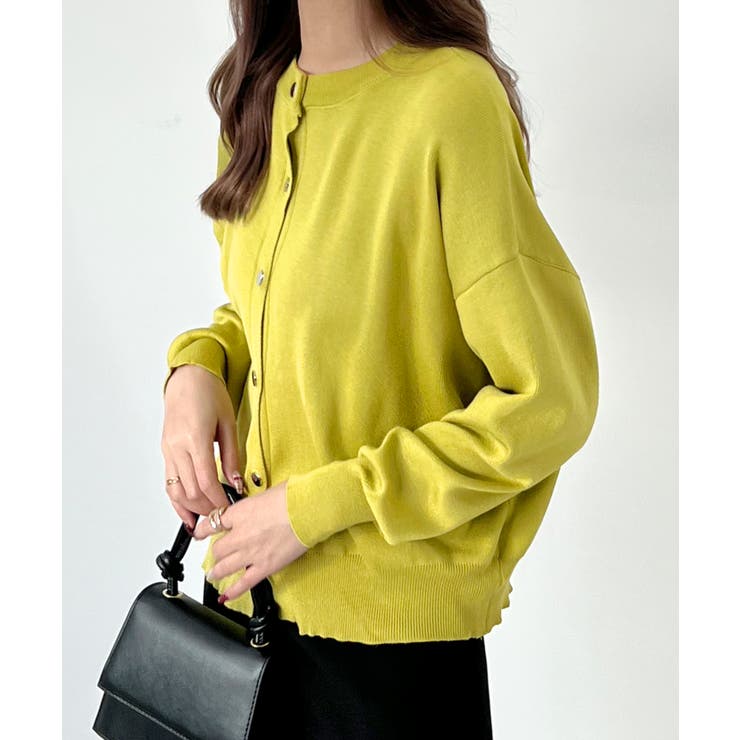 肌触り良いモチっとショートver。気持ちの良いモチモチショート丈ニットカーディガ… | futier land | 詳細画像7 