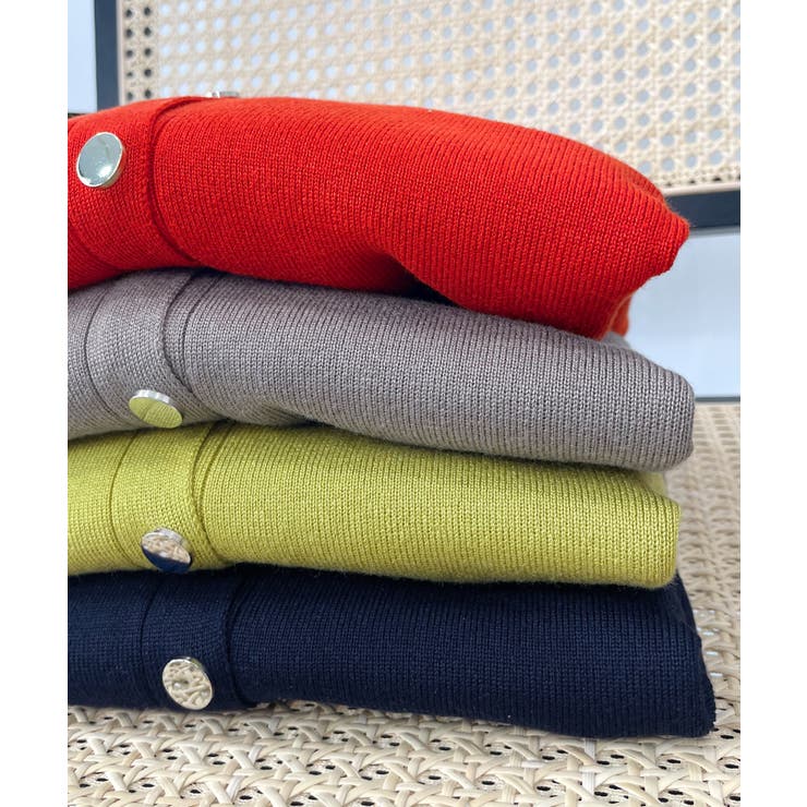 肌触り良いモチっとショートver。気持ちの良いモチモチショート丈ニットカーディガ… | futier land | 詳細画像15 