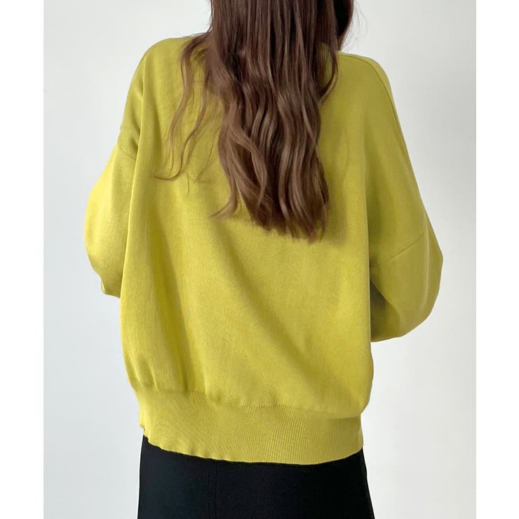 肌触り良いモチっとショートver。気持ちの良いモチモチショート丈ニットカーディガ… | futier land | 詳細画像8 