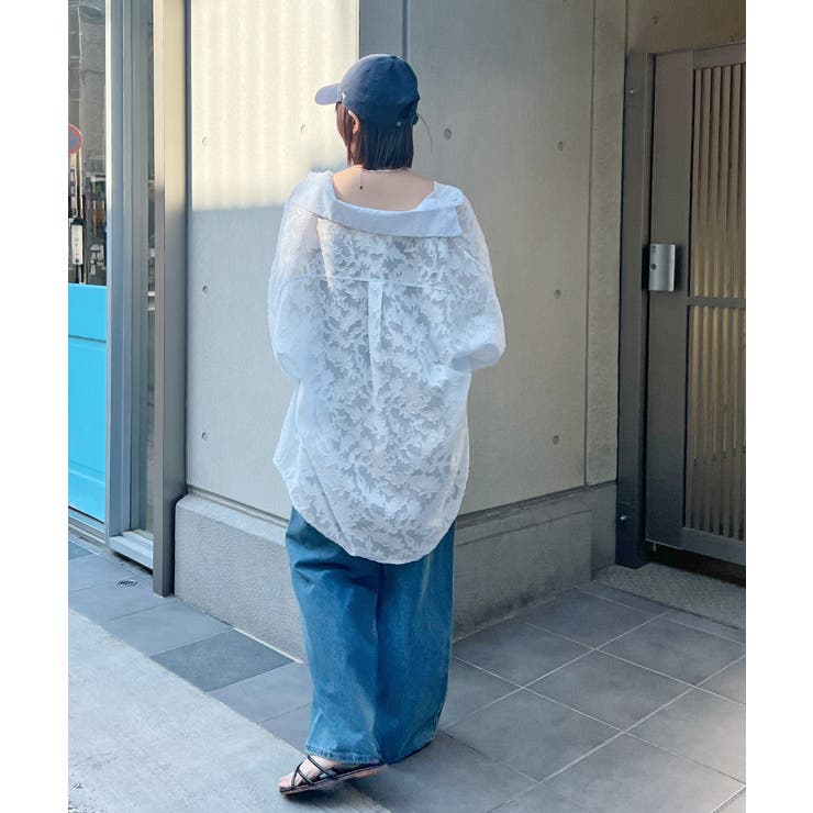 大人っぽく着こなす主役アイテム。ジャガードフラワーシアーシャツ | futier land | 詳細画像32 