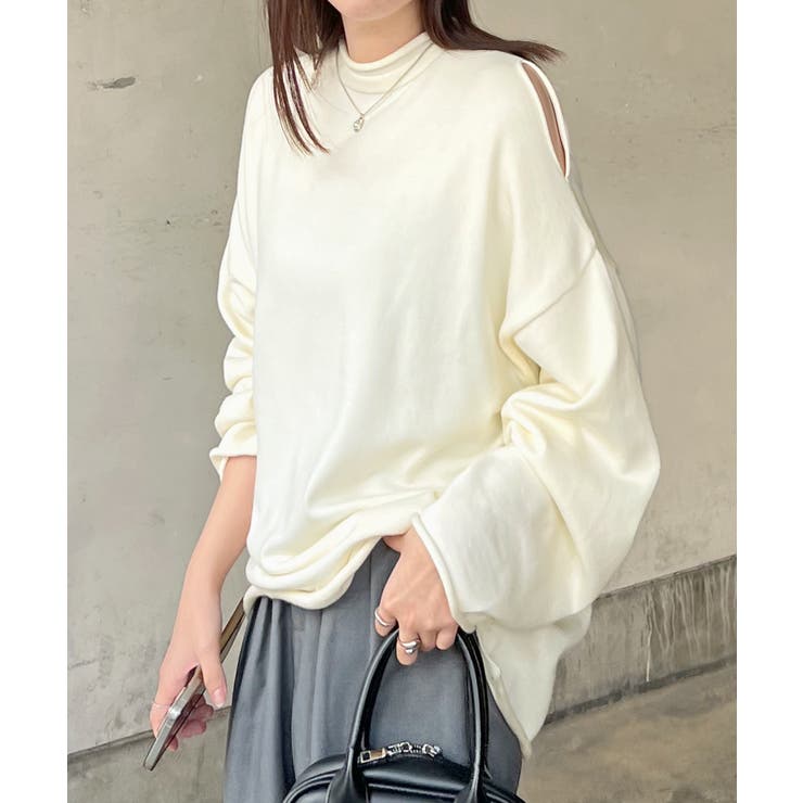 肩開きデザインが目を惹く！ショルダーオープンニットカットソー | futier land | 詳細画像12 