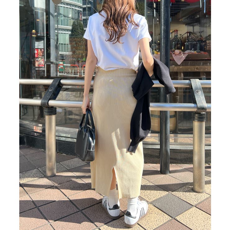 便利なポケット付き！リブロングタイトスカート | futier land | 詳細画像39 