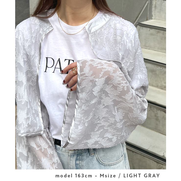 オケージョンも映える高級感を演出。ジャガードフラワーショートボレロ | futier land | 詳細画像7 