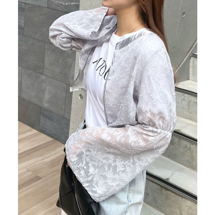 オケージョンも映える高級感を演出。ジャガードフラワーショートボレロ | futier land | 詳細画像14 