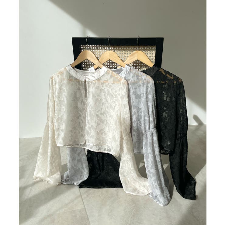 オケージョンも映える高級感を演出。ジャガードフラワーショートボレロ | futier land | 詳細画像24 