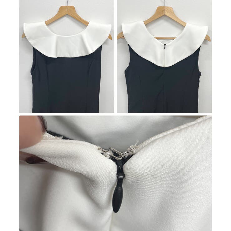 クラシカルなデザインが清楚感。BIGカラーノースリーブロングワンピース | futier land | 詳細画像7 