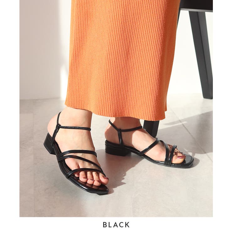 片手でサッと履ける。ゴムストラップナローサンダル | futier land | 詳細画像4 