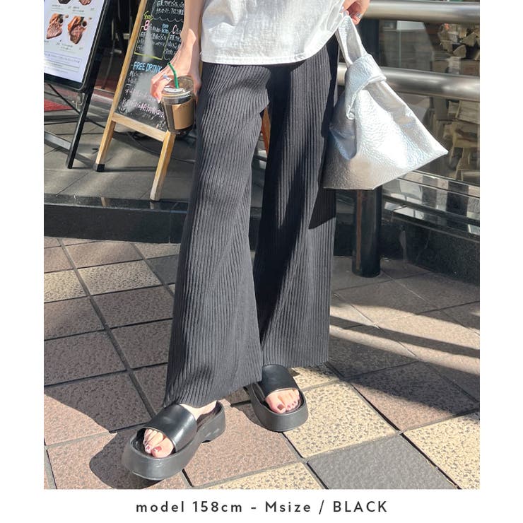 肌当たり¨ひんやり¨＆伸縮性抜群！ストレッチリブパンツ | futier land | 詳細画像5 