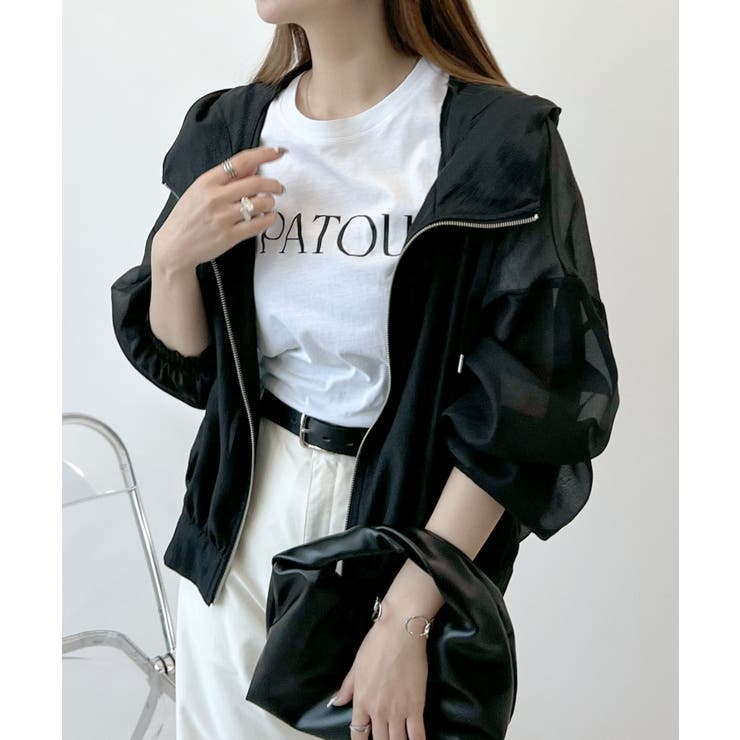 旬な透け感を演出。フード付きシアーボリュームマウンテンパーカー | futier land | 詳細画像10 