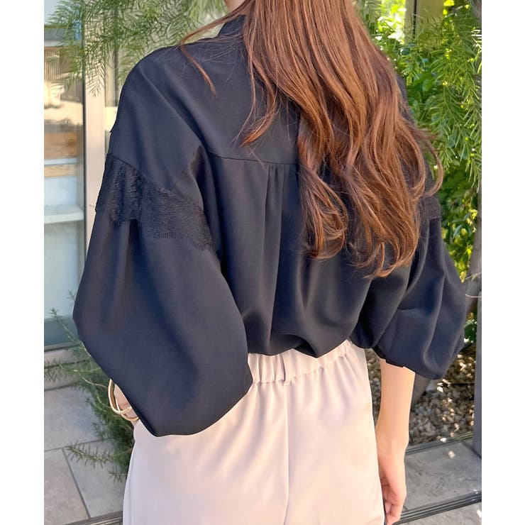 レースが上品で高見え。レースドッキングブラウス | futier land | 詳細画像12 