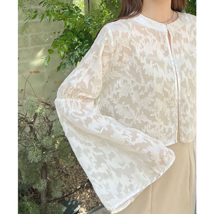 オケージョンも映える高級感を演出。ジャガードフラワーショートボレロ | futier land | 詳細画像20 