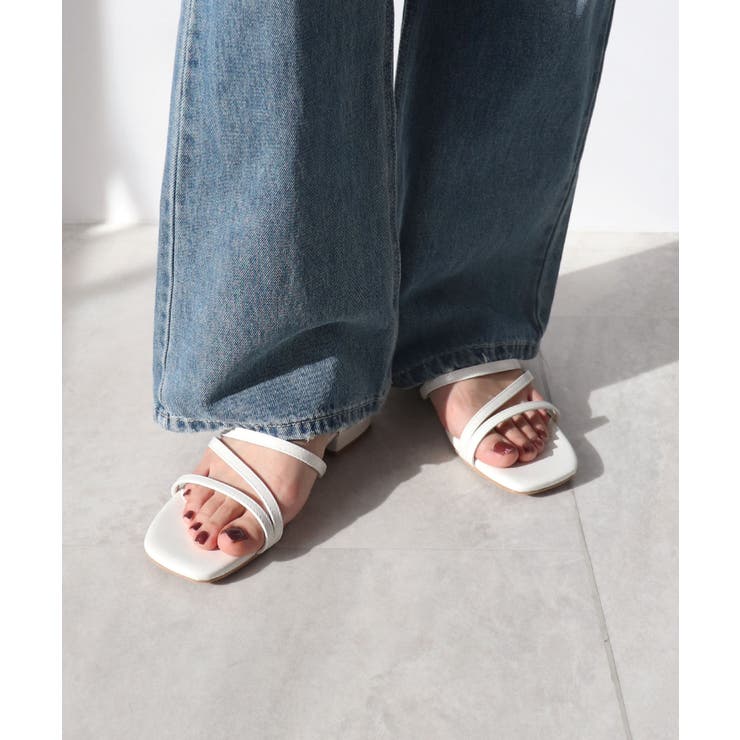 片手でサッと履ける。ゴムストラップナローサンダル | futier land | 詳細画像8 