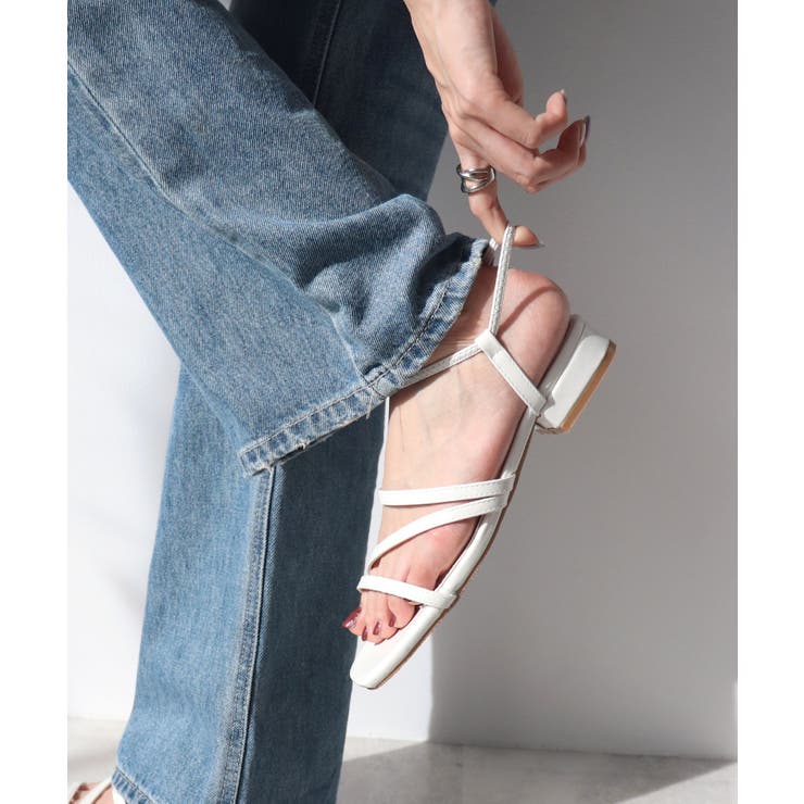 片手でサッと履ける。ゴムストラップナローサンダル | futier land | 詳細画像6 