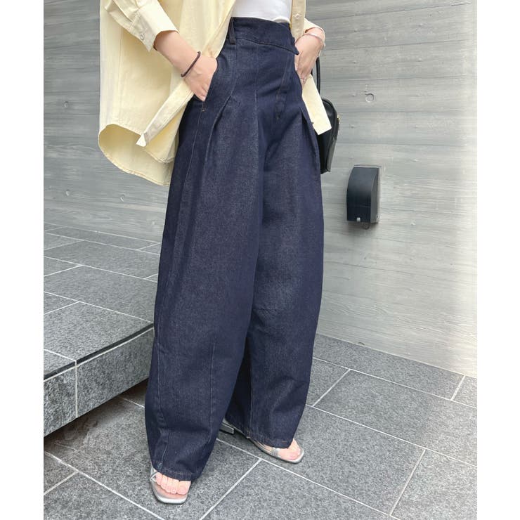 インディゴ | スタイリッシュさが魅力。デニムアシメタックパンツ | futier land