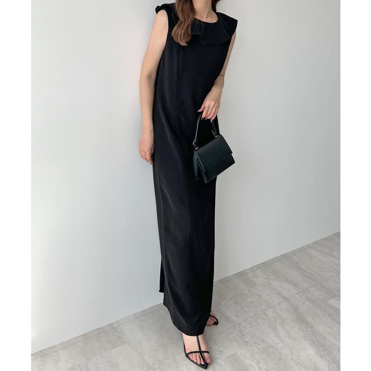 クラシカルなデザインが清楚感。BIGカラーノースリーブロングワンピース | futier land | 詳細画像11 