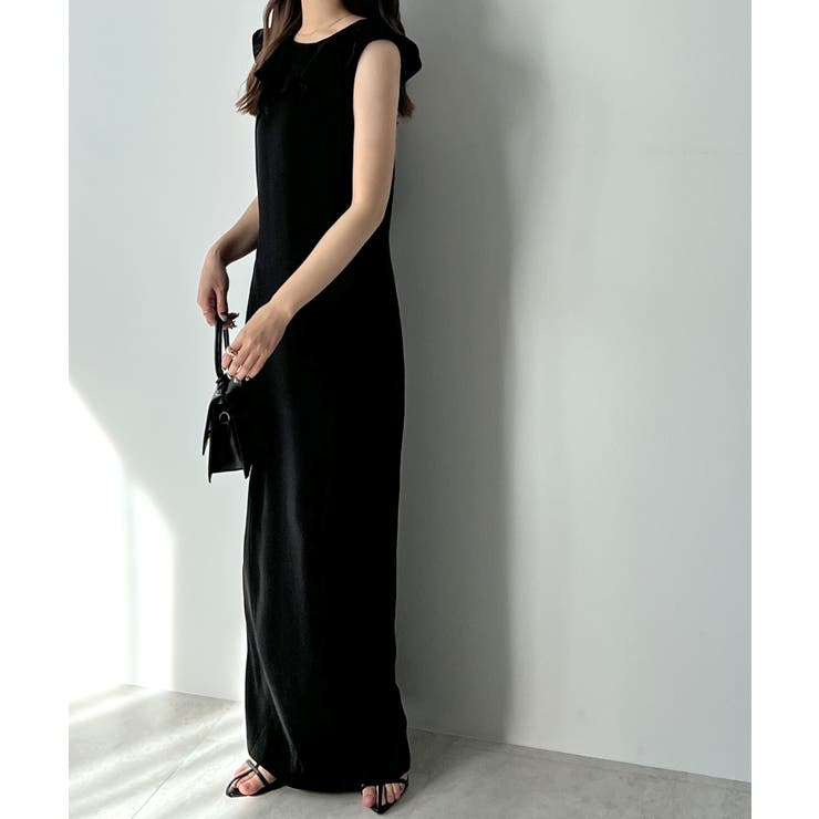 クラシカルなデザインが清楚感。BIGカラーノースリーブロングワンピース | futier land | 詳細画像10 