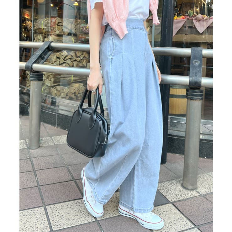 スタイリッシュさが魅力。デニムアシメタックパンツ[品番