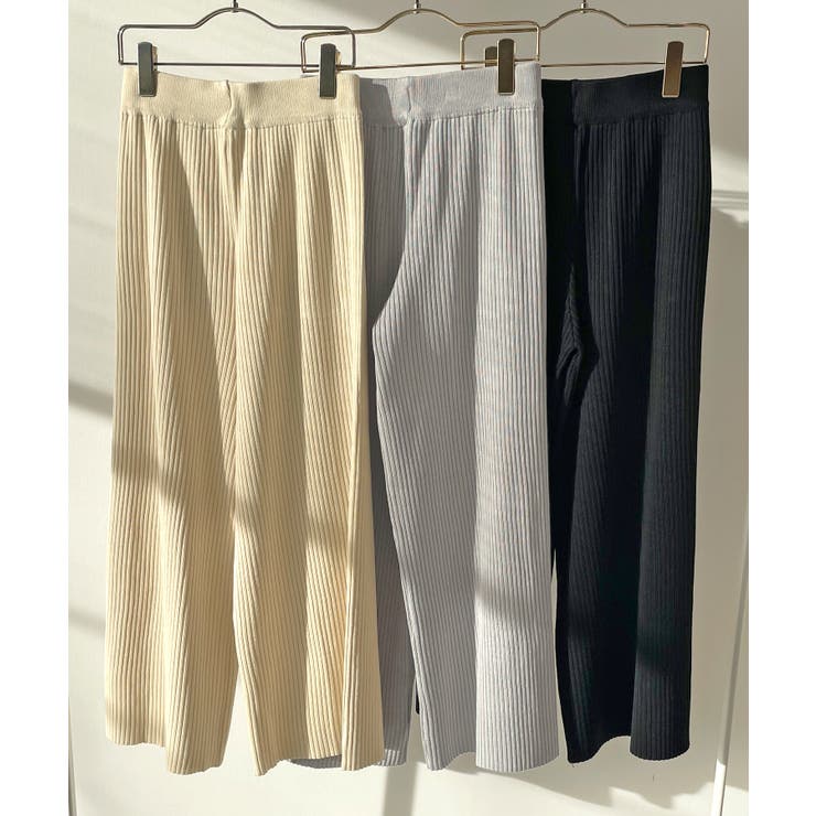 肌当たり¨ひんやり¨＆伸縮性抜群！ストレッチリブパンツ | futier land | 詳細画像16 