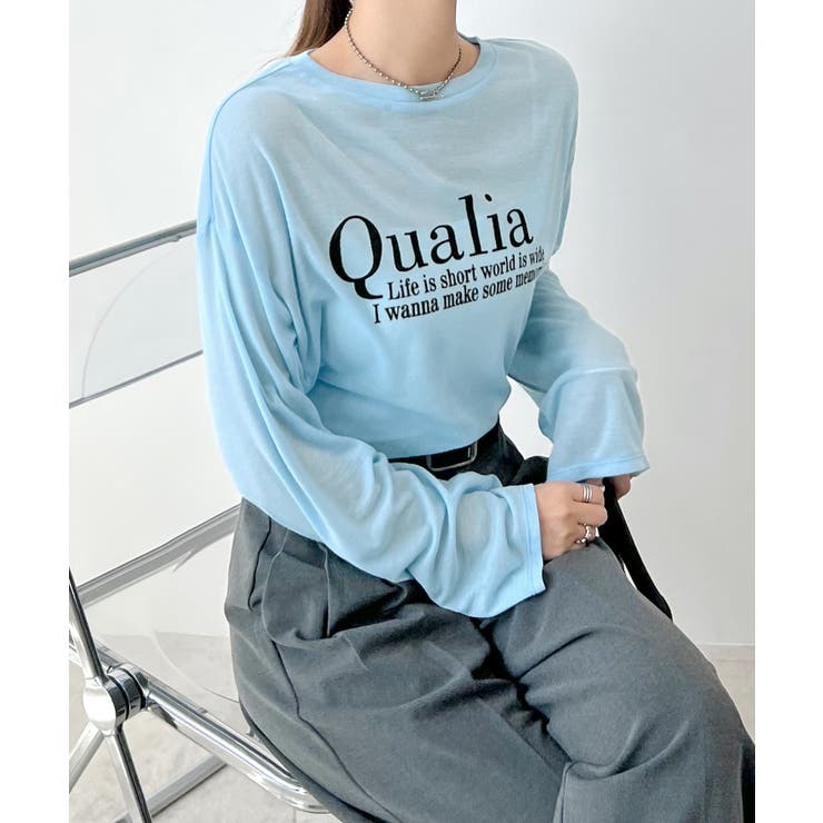 未使用 2024AW プリントロンT(THERE YOU GO) moment+｜ロゴ刺繍ロンT