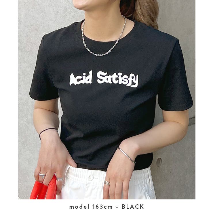 ど洗練されたロゴデザイン。Acid SatisfyロゴTシャツ[品番
