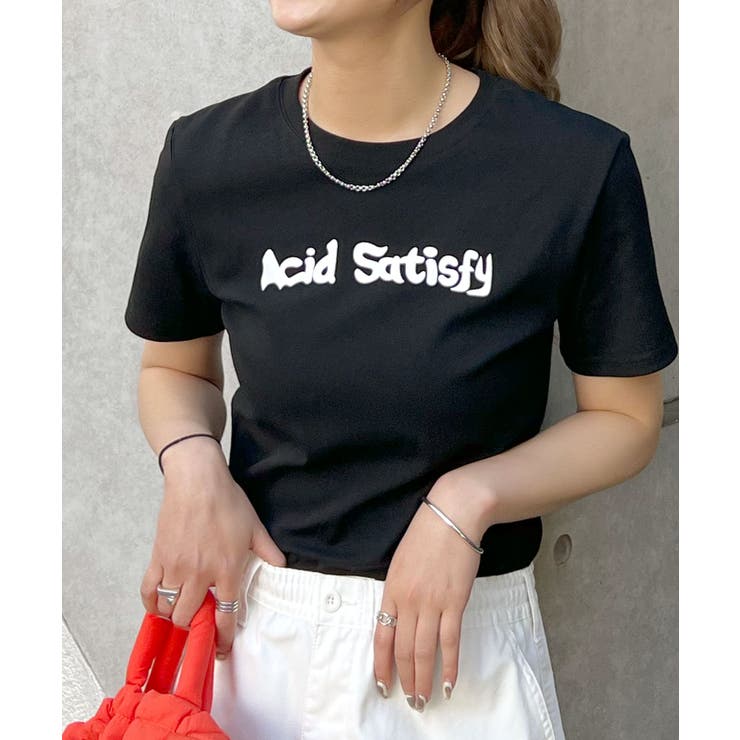 ど洗練されたロゴデザイン。Acid SatisfyロゴTシャツ[品番