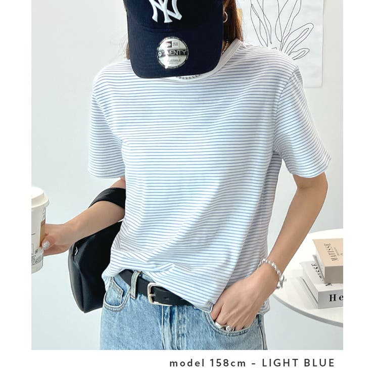 やわらかタッチで着心地抜群。細ボーダーストレッチTシャツ | futier land | 詳細画像3 
