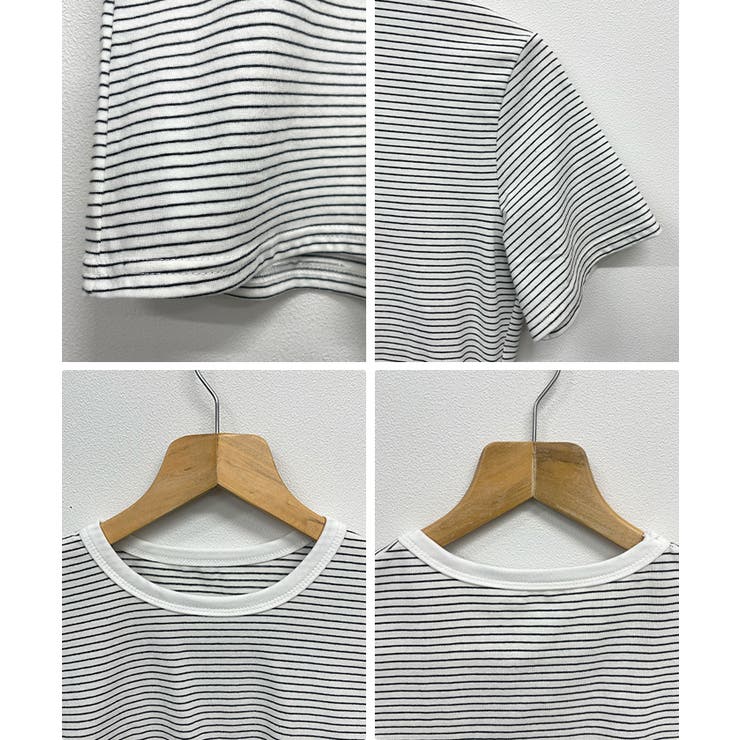 やわらかタッチで着心地抜群。細ボーダーストレッチTシャツ | futier land | 詳細画像5 