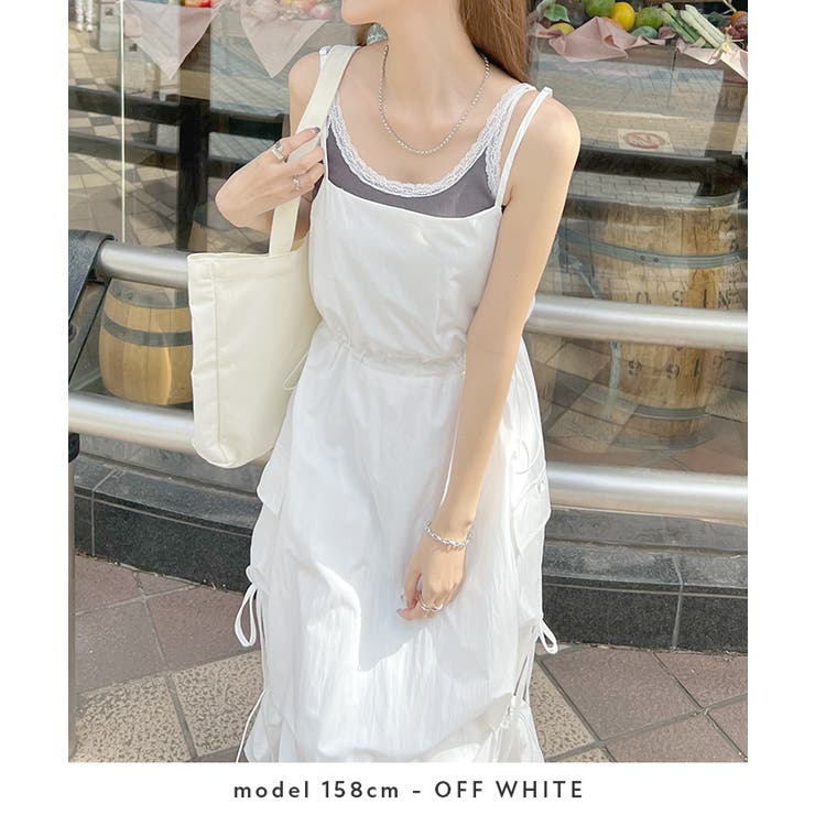 ボリュームシルエットが魅力。裾バルーンカーゴキャミワンピース | futier land | 詳細画像7 