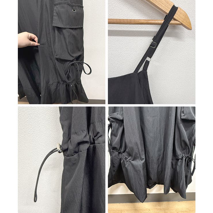 ボリュームシルエットが魅力。裾バルーンカーゴキャミワンピース | futier land | 詳細画像8 