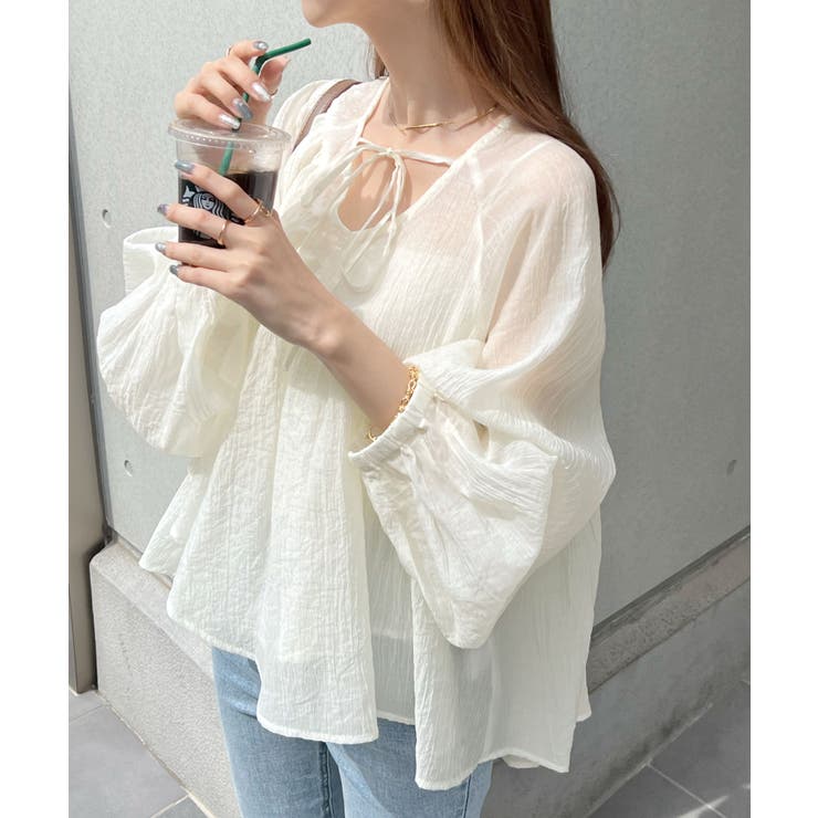 フェミニンもカジュアルも自在に。前後2Wayフリルトップス | futier land | 詳細画像16 