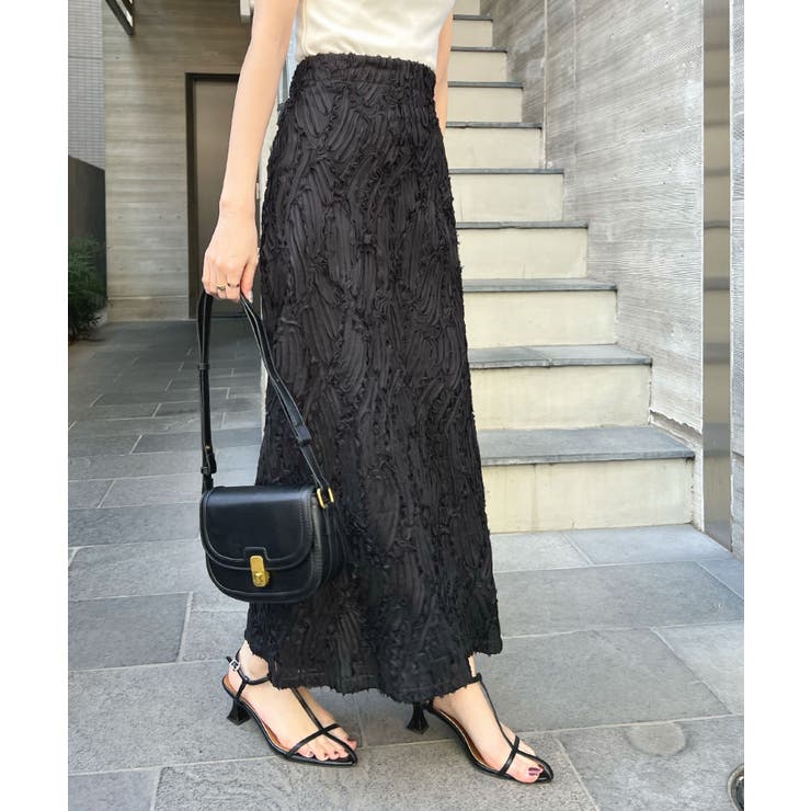 立体感ある魅力。ラインレースストレートスカート | futier land | 詳細画像17 