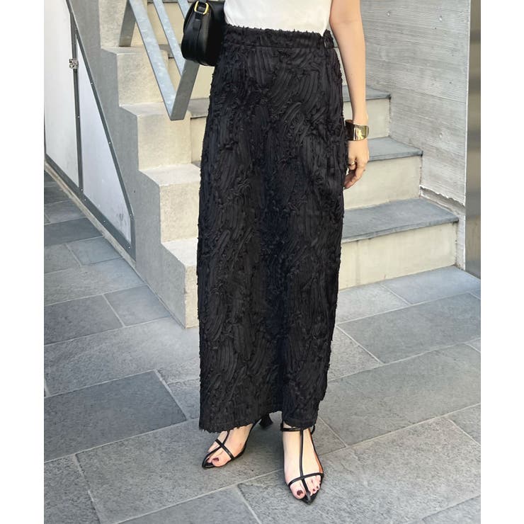 立体感ある魅力。ラインレースストレートスカート | futier land | 詳細画像14 