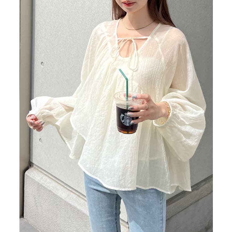 フェミニンもカジュアルも自在に。前後2Wayフリルトップス | futier land | 詳細画像19 