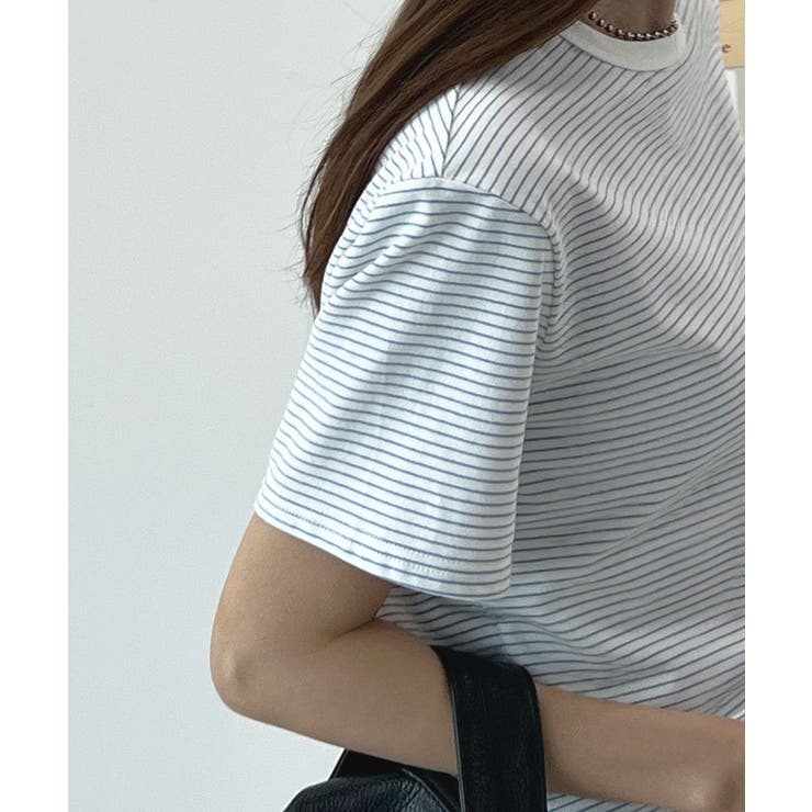 やわらかタッチで着心地抜群。細ボーダーストレッチTシャツ | futier land | 詳細画像7 