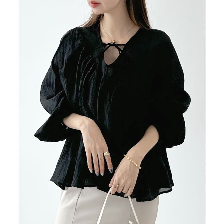 フェミニンもカジュアルも自在に。前後2Wayフリルトップス | futier land | 詳細画像12 