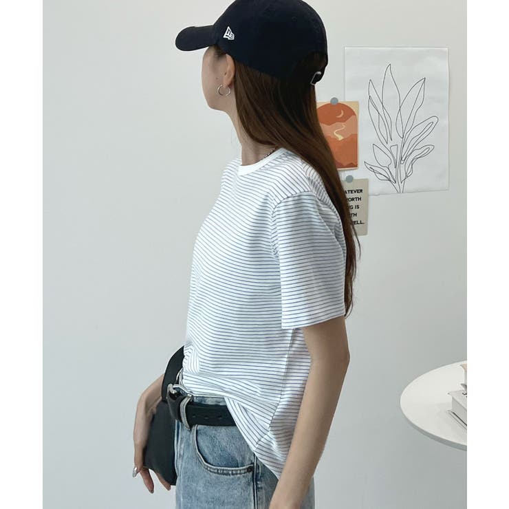 やわらかタッチで着心地抜群。細ボーダーストレッチTシャツ | futier land | 詳細画像8 