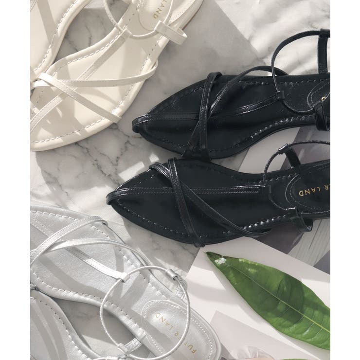 片手でラク履き！Tナローゴムストラップサンダル | futier land | 詳細画像20 