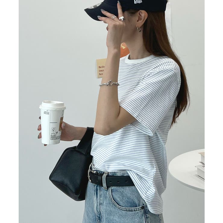 やわらかタッチで着心地抜群。細ボーダーストレッチTシャツ | futier land | 詳細画像9 