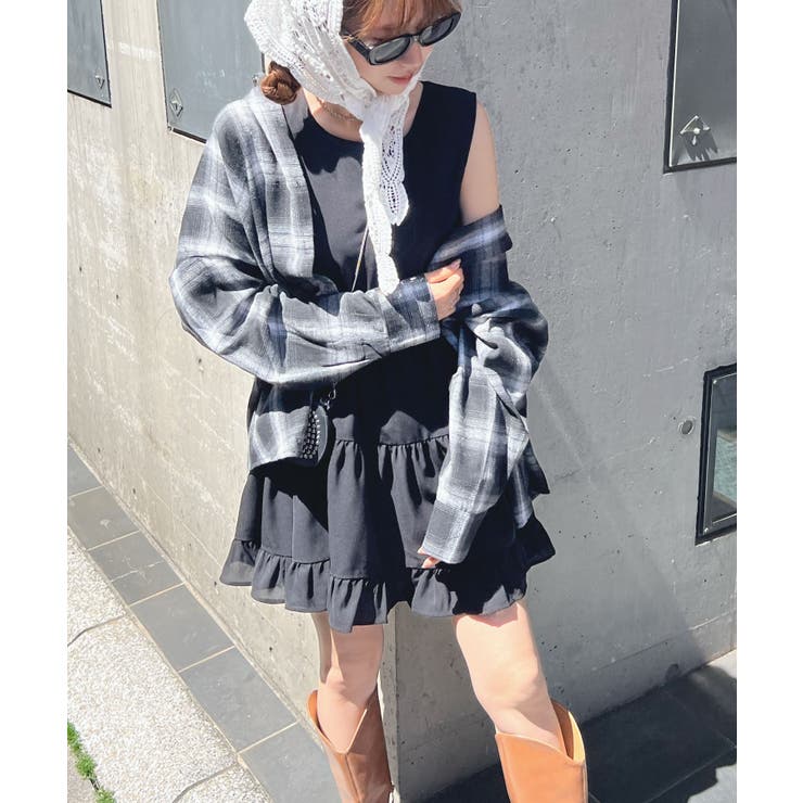 FURFUR ティアードフリルチュニックワンピース FURFUR｜ティアードフリルチュニックワンピース | Rakuten