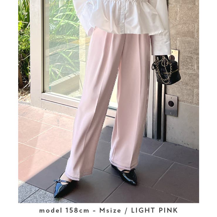 綺麗ライン大人しなやかの落ち感。ハイウエストツータックスラックス | futier land | 詳細画像7 