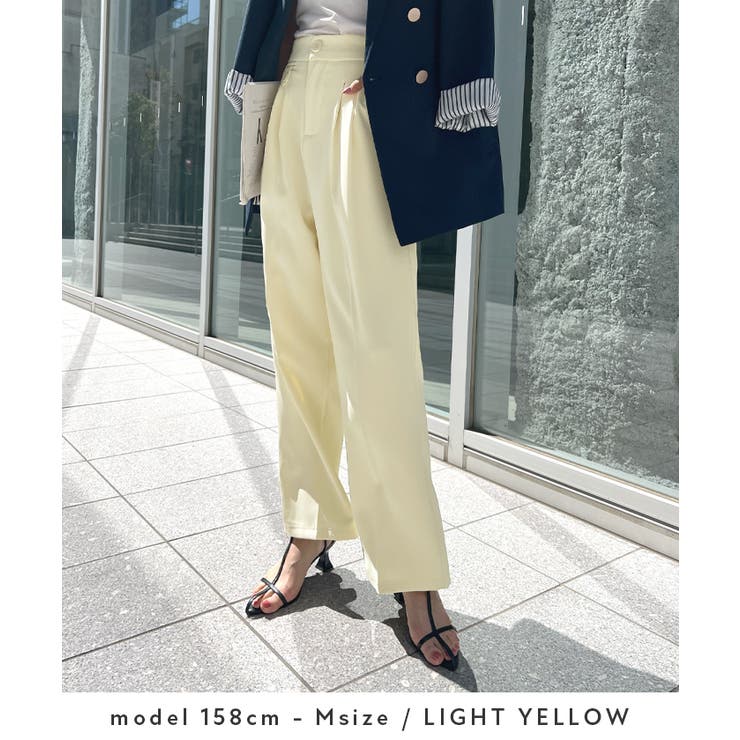 綺麗ライン大人しなやかの落ち感。ハイウエストツータックスラックス | futier land | 詳細画像8 