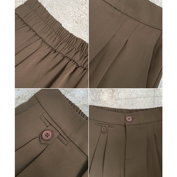 綺麗ライン大人しなやかの落ち感。ハイウエストツータックスラックス | futier land | 詳細画像17 