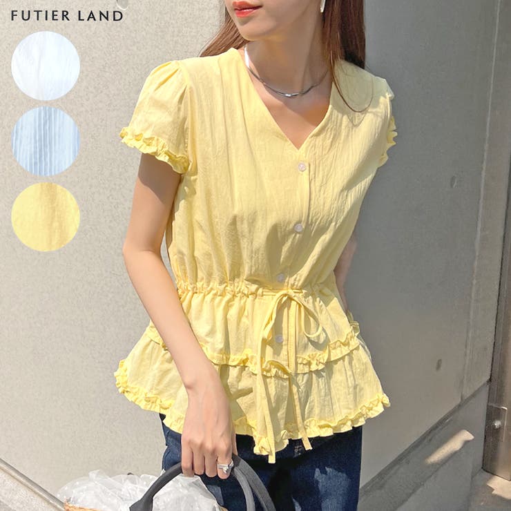 フェミニンなシルエットが魅力。フリルペプラムブラウス | futier land | 詳細画像1 