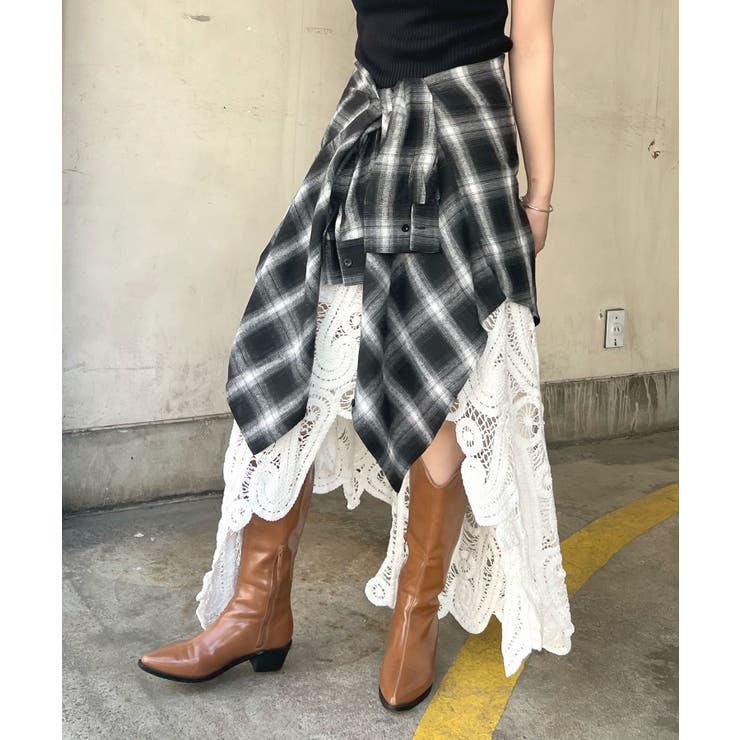 セットアップでも単品でも使える。カットレースアシンメトリースカート&トップス | futier land | 詳細画像20 