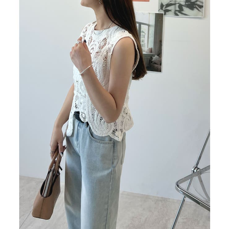 セットアップでも単品でも使える。カットレースアシンメトリースカート&トップス | futier land | 詳細画像11 