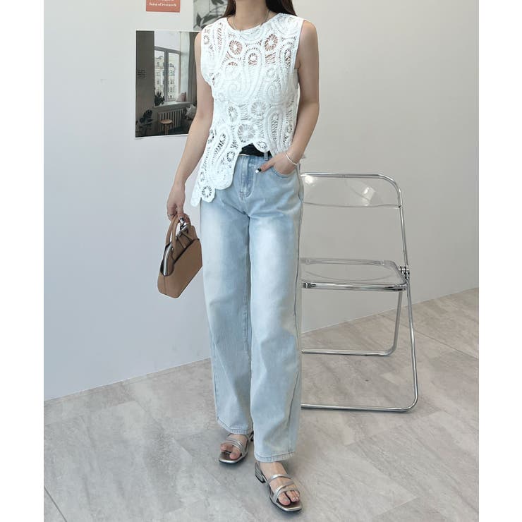 セットアップでも単品でも使える。カットレースアシンメトリースカート&トップス | futier land | 詳細画像14 