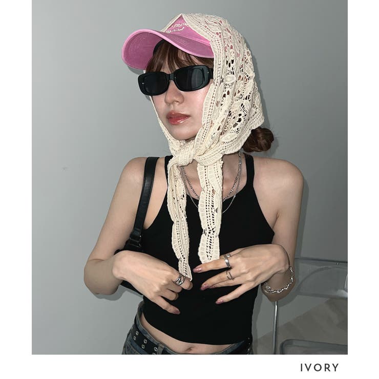 コーデのアクセントに。フローラルレースバブーシュカ/スカーフ | futier land | 詳細画像5 