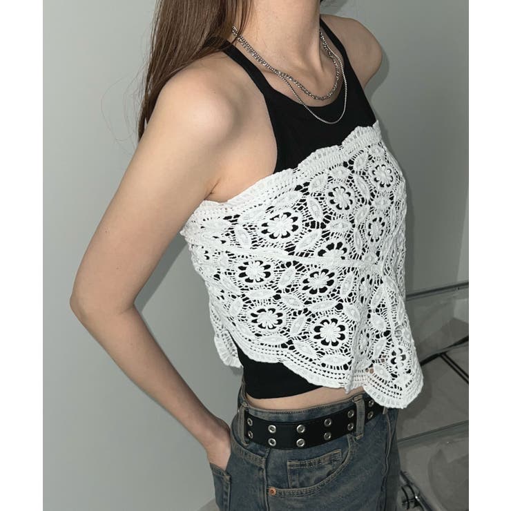 ホワイト | コーデのアクセントに。フローラルレースバブーシュカ/スカーフ | futier land