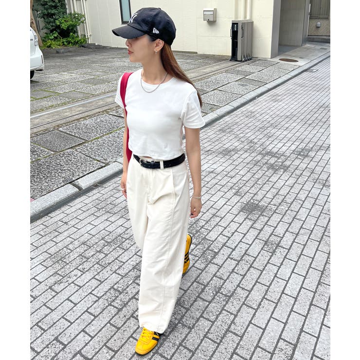 《ABYSアビス》着心地抜群のショート丈T。ワンポイント刺繍クロップドTシャツ | futier land | 詳細画像51 