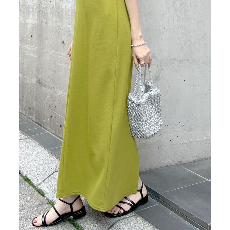 さりげなく肌見せを叶える。カットアウトリブカットソーワンピース | futier land | 詳細画像18 